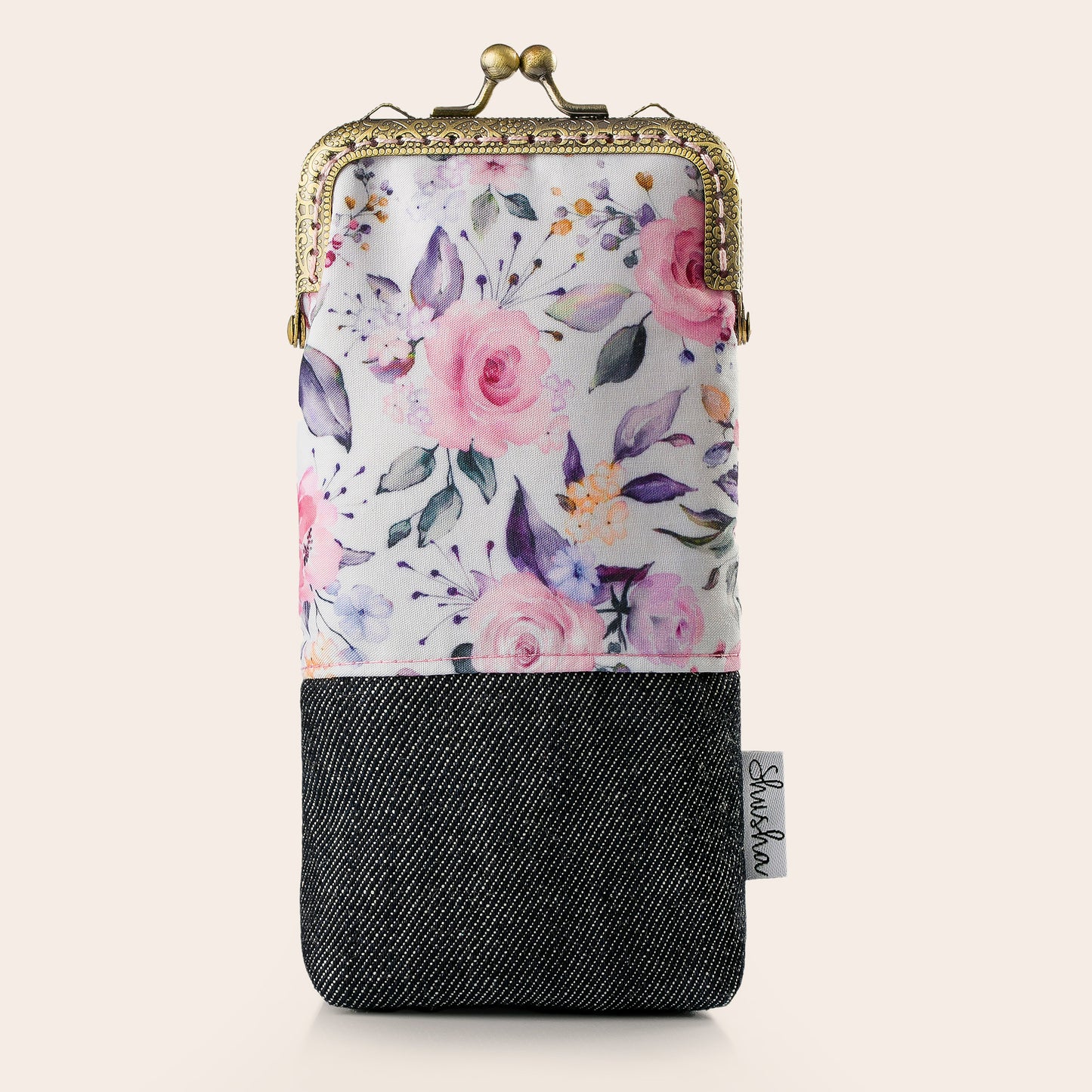Floral Jeans Eyeglasses Case