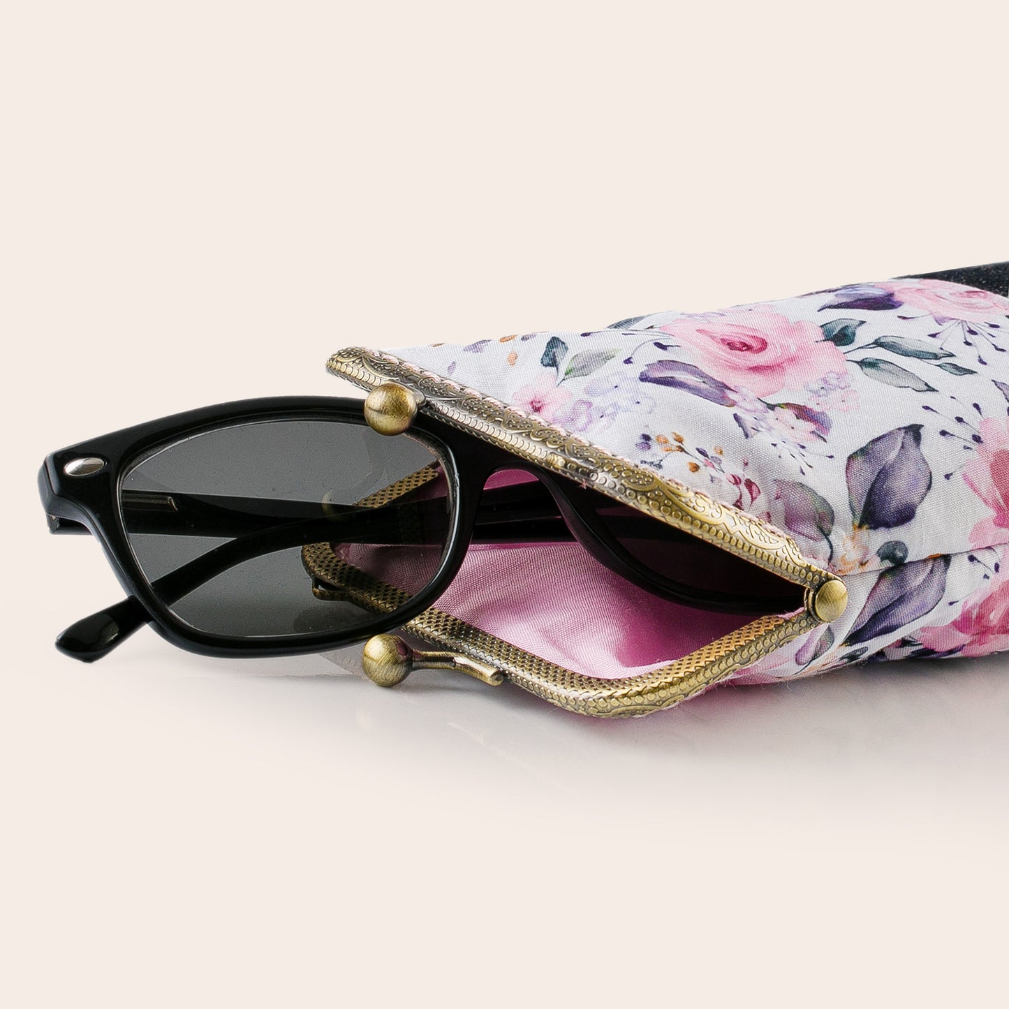 Floral Jeans Eyeglasses Case