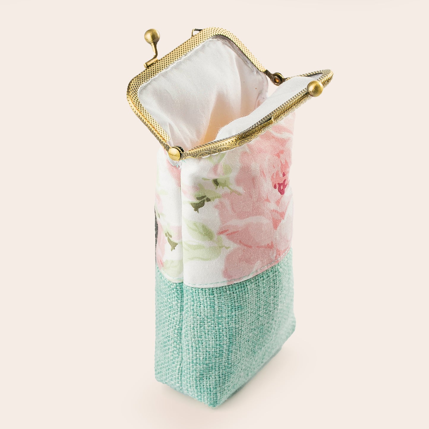 Floral Light Blue Eyeglasses Case