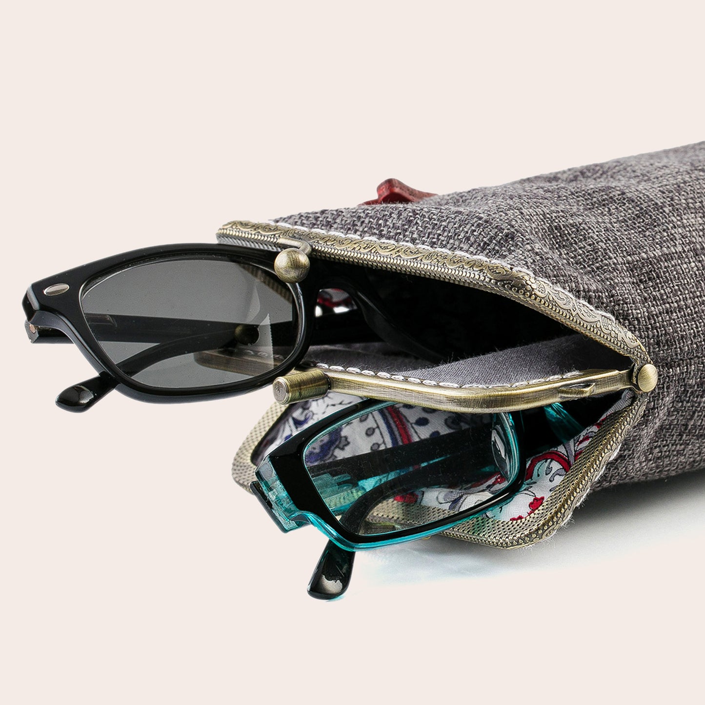 Gray Eyeglasses Case