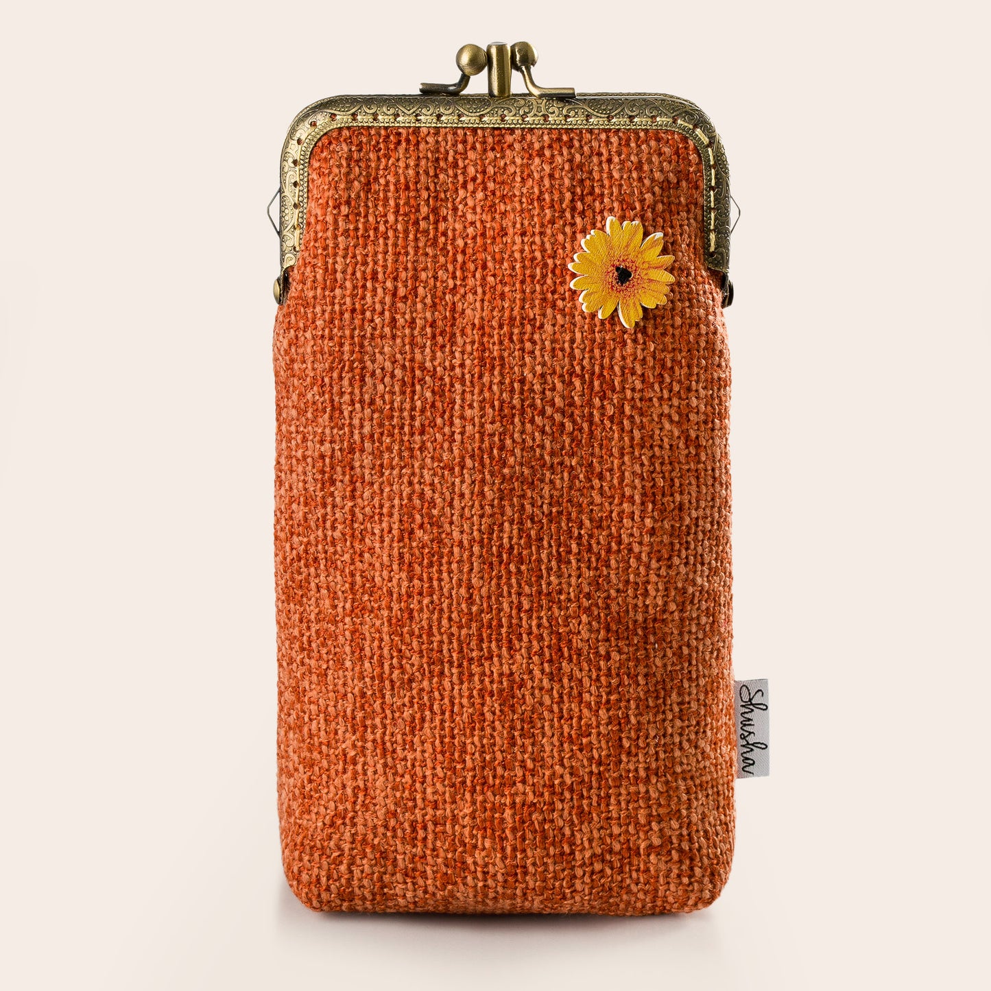 Orange Eyeglasses Case