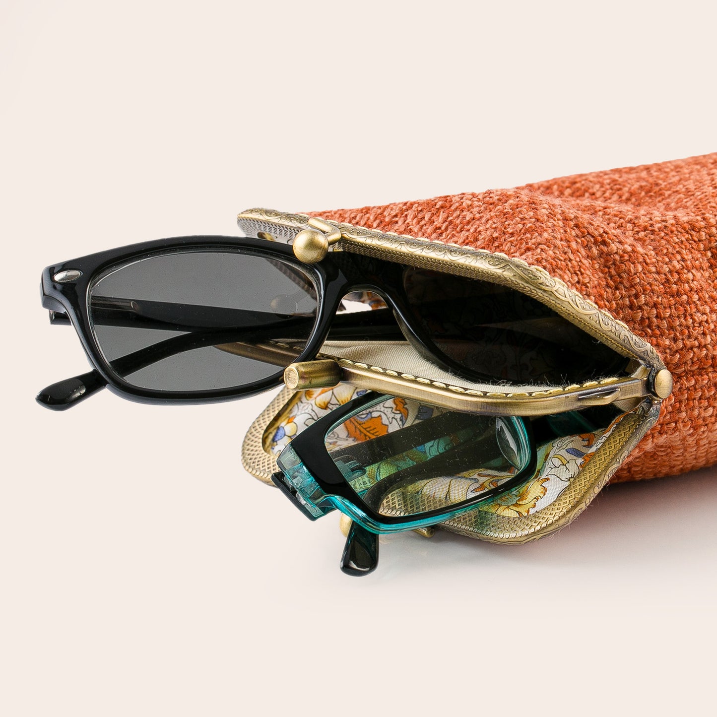Orange Eyeglasses Case