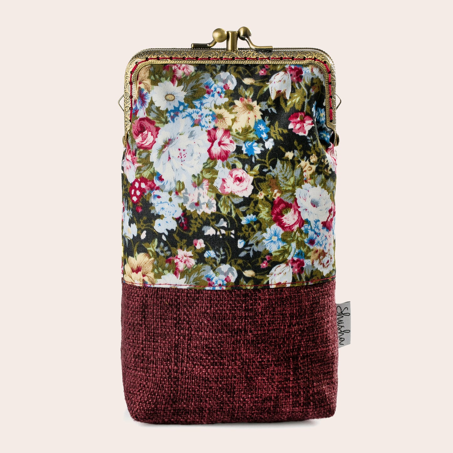 Floral Wine Eyeglasses Case