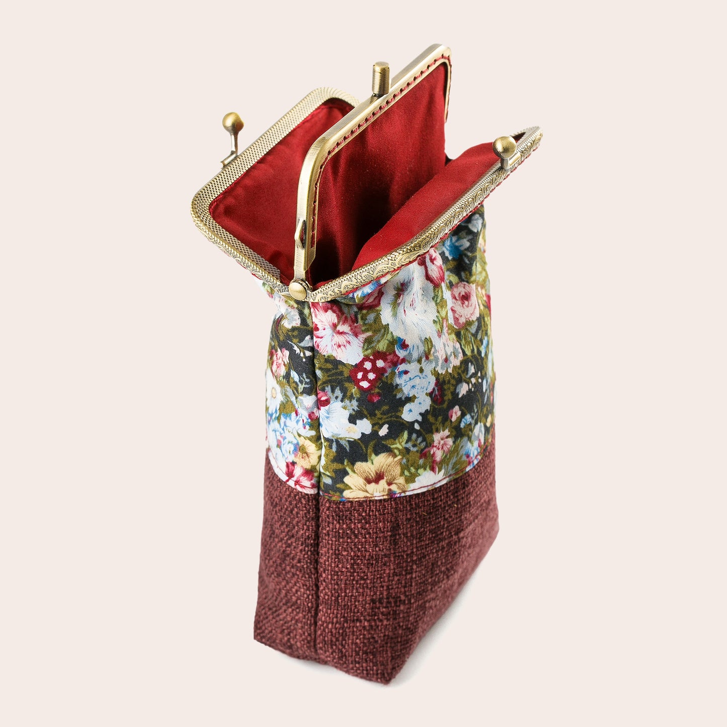 Floral Wine Eyeglasses Case