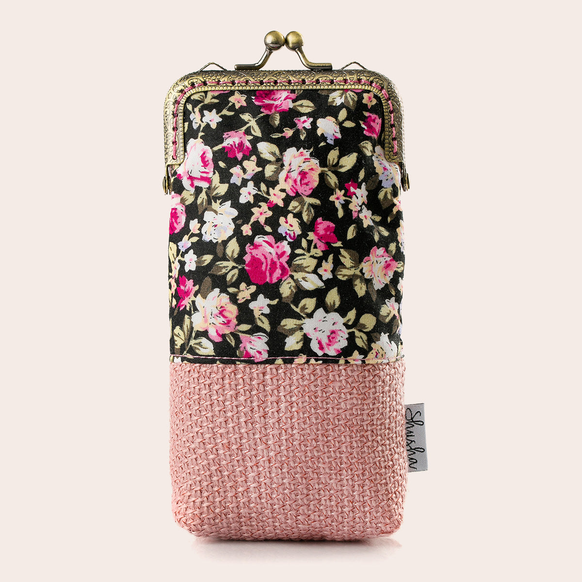 Floral Pink Eyeglasses Case