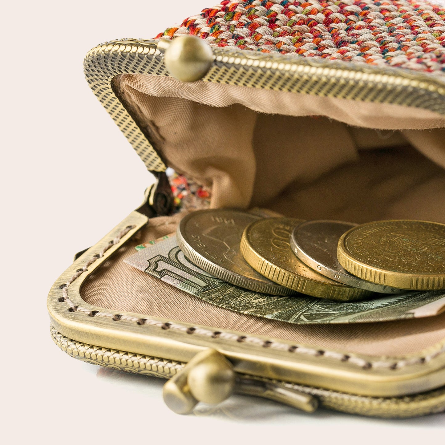 Orange Copper Coin Purse