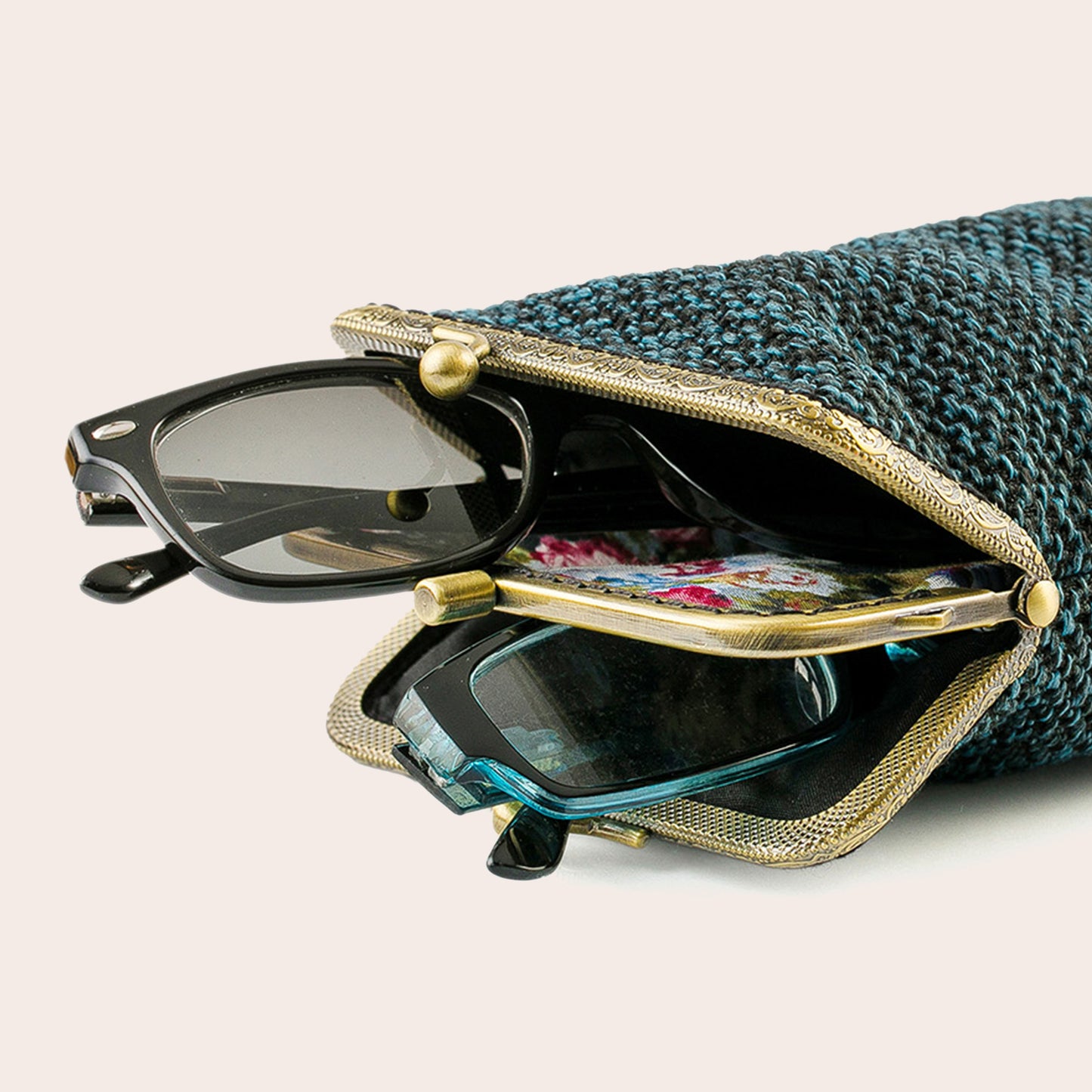 Dark Blue Eyeglasses Case